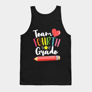 Team Fourth Grade Cute Back To School Gift For Teachers and Students Tank Top